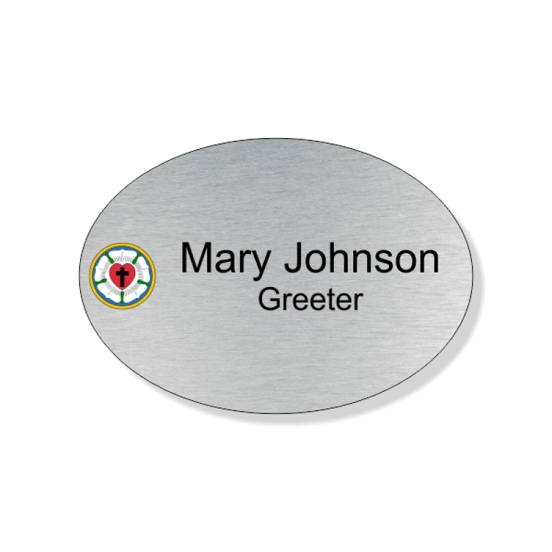 Lutheran Full Color Name Tag - Oval Lutheran Full Color Name Tag - Oval