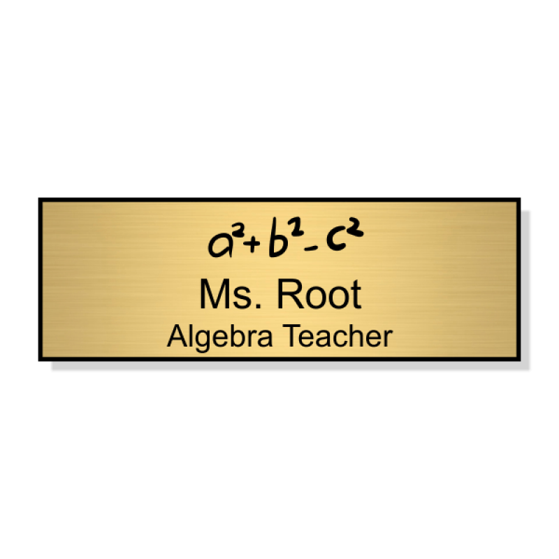 School Math Rectangle 2 Line Name Badge A School Math Rectangle 2 Line Name Badge A