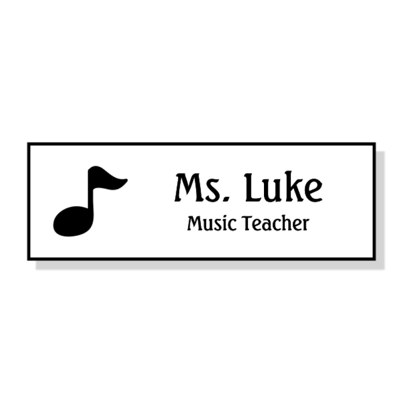 Music/Chorus Rectangle 2 Line Name Badge A Music/Chorus Rectangle 2 Line Name Badge A