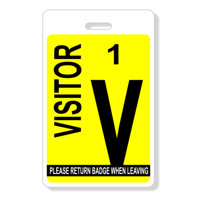 Numbered Visitor Badge Numbered Visitor Badge