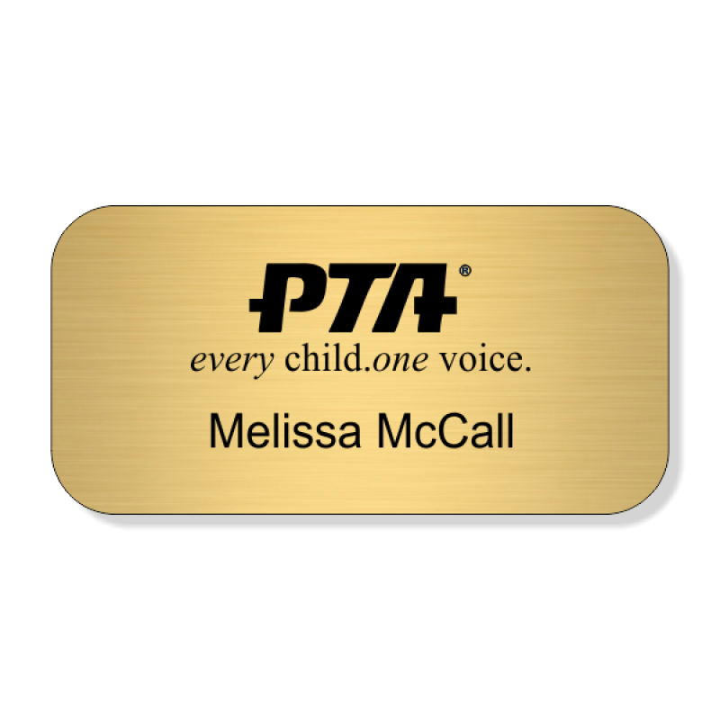 PTA Large Engraved 2 Line Name Badge PTA Large Engraved 2 Line Name Badge