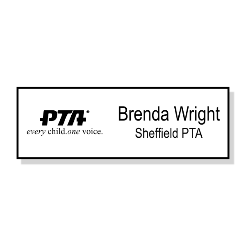 PTA Small Engraved Name Badge PTA Small Engraved Name Badge