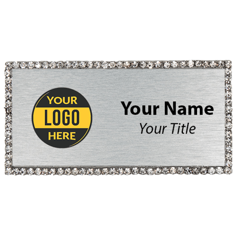 Silver Bling Name Tag Name Tag Wizard