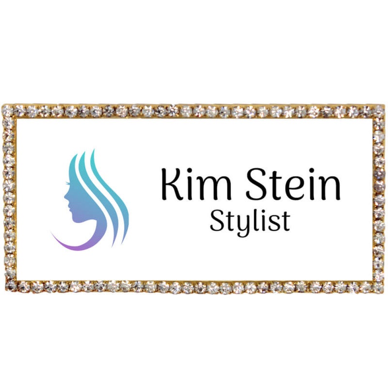 Sparkly Hair Stylist Name Tag Sparkly Hair Stylist Name Tag