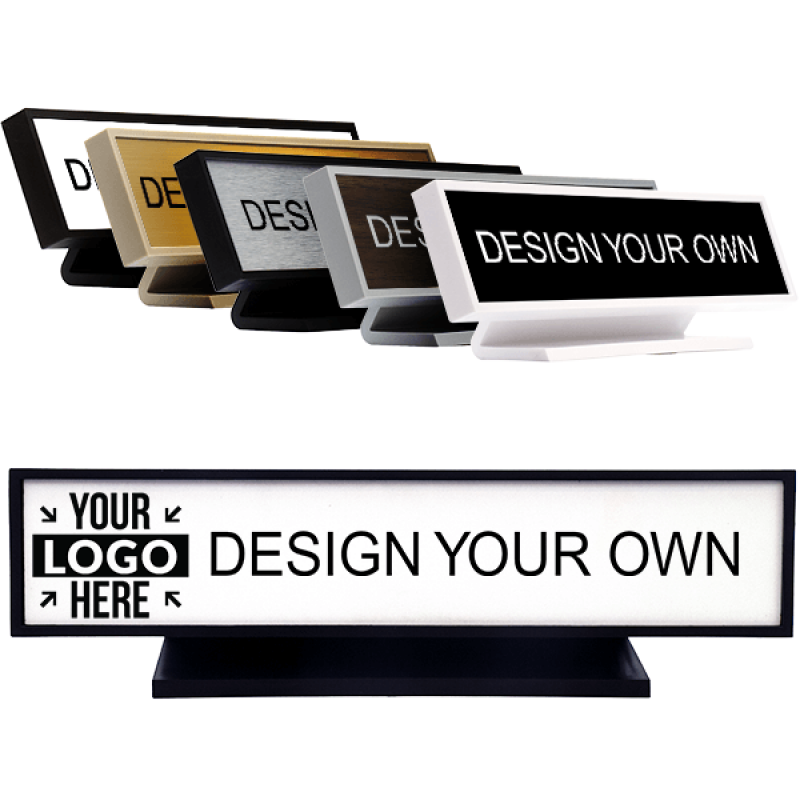 Square Corner Engraved Desk Sign - 2" x 10" Square Corner Engraved Desk Sign - 2" x 10"