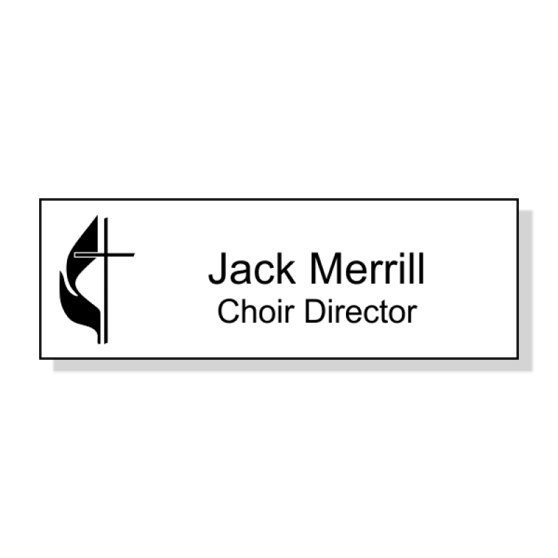 United Methodist Engraved Name Tag - Rectangle United Methodist Engraved Name Tag - Rectangle