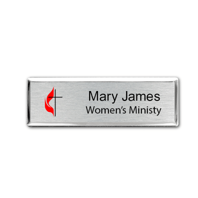 United Methodist Full Color Executive Name Tag - Rectangle United Methodist Full Color Executive Name Tag - Rectangle