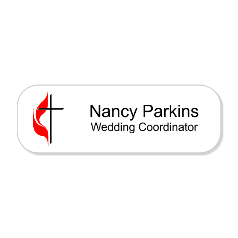 United Methodist Full Color Name Tag - Rectangle United Methodist Full Color Name Tag - Rectangle