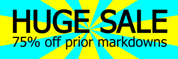 Sunburst Sale Banner Sunburst Sale Banner