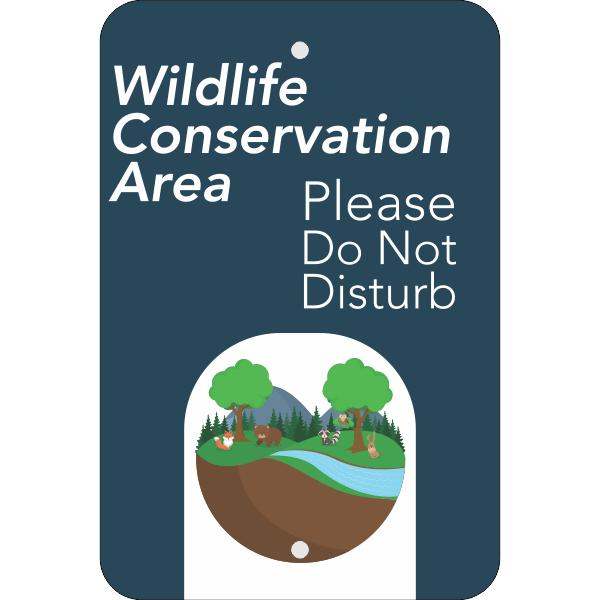 Vertical Wildlife Conservation Sign Custom Signs