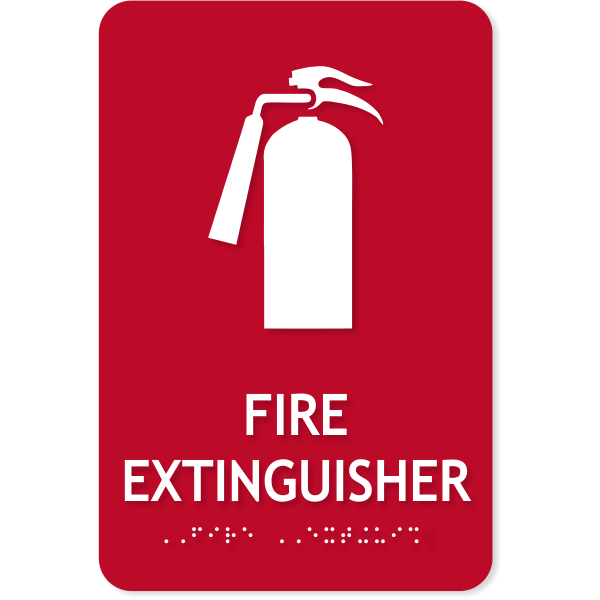 9" x 6" ADA Fire Extinguisher Icon Sign