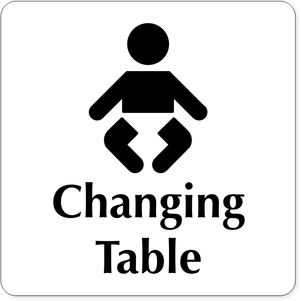 Changing Table Baby Icon Square Engraved Plastic Sign | Customsigns.com
