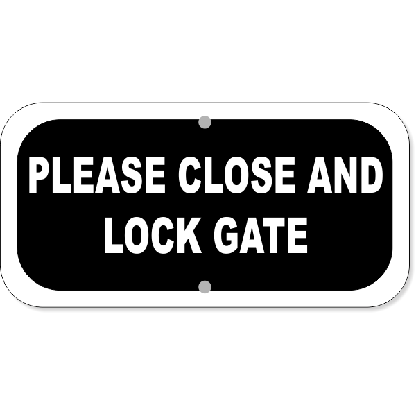 Close and Lock Aluminum Sign | 6" x 12" Close and Lock Aluminum Sign | 6" x 12"