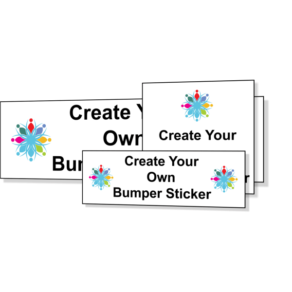 Create Your Own Full Color Bumper Sticker | Multiple Sizes Create Your Own Full Color Bumper Sticker | Multiple Sizes
