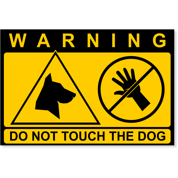 Do Not Touch Dog Crate Decal 4" x 6"
