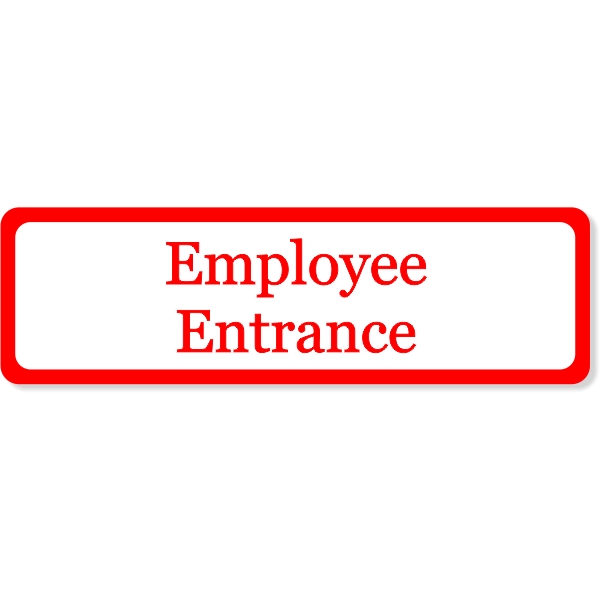 Employee Entrance Decal | 3" x 10" Employee Entrance Decal | 3" x 10"