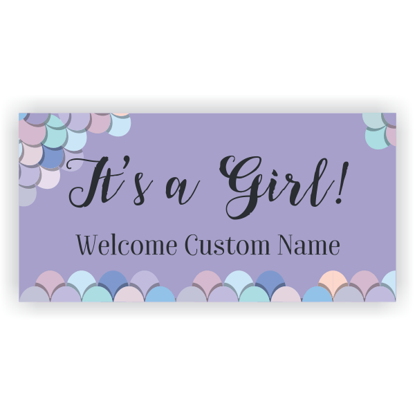 Mermaid Baby Shower Banner - 3' x 6' Mermaid Baby Shower Banner - 3' x 6'