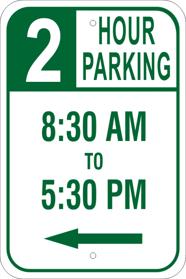 Parking Time Left Arrow Parking Sign Parking Time Left Arrow Parking Sign