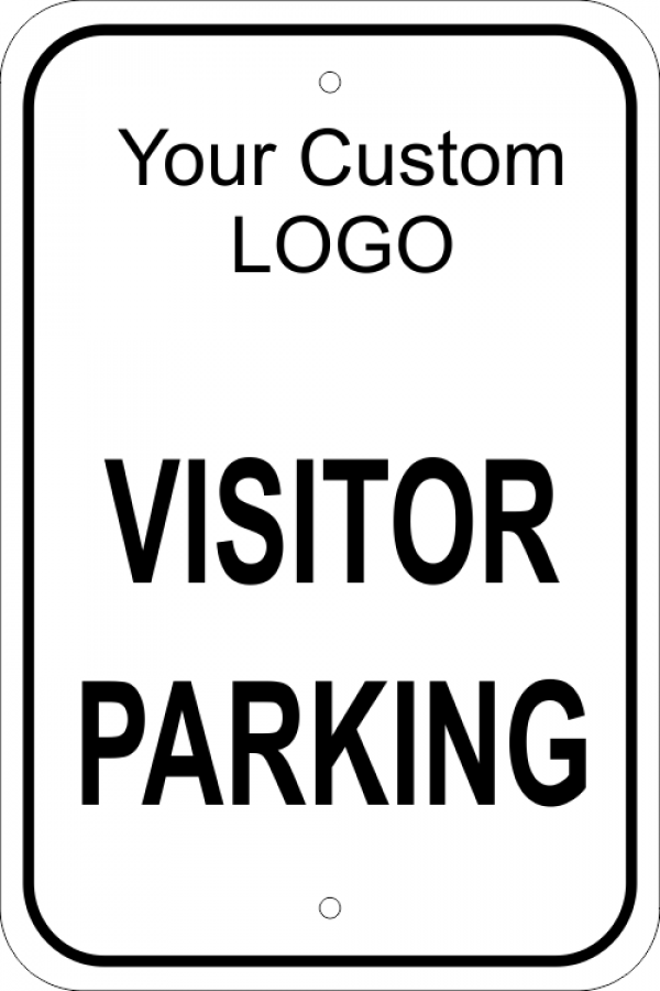 Visitor Parking Custom Logo Aluminum Sign Visitor Parking Custom Logo Aluminum Sign