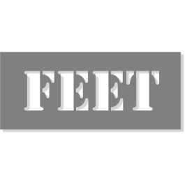 3" Letter 6" x 14" Feet Stencil