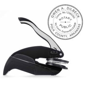 Arkansas Notary Round Seal Embosser and Impression