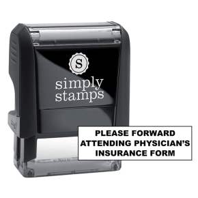 Please Forward Attending Physician's Insurance Form Stock Stamp