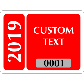 Clear Static Cling Parking Label Design 102