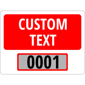 Clear Static Cling Parking Label Design 103