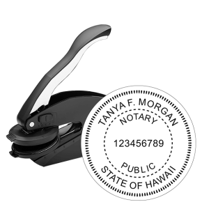 Hawaii Notary Public Round Seal Embosser