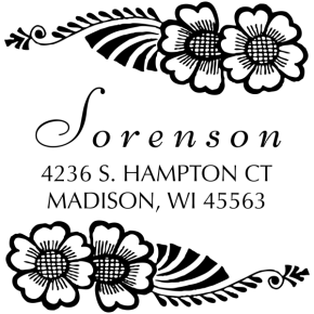 Sorensen Flower Address Stamp