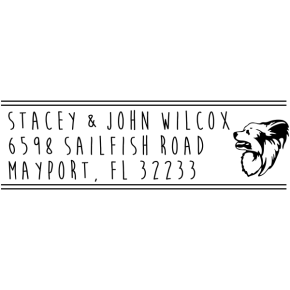 Papillon Address Stamp
