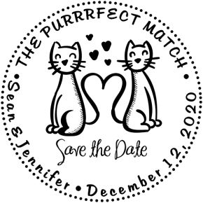 Purrrfect Match Save the Date Stamp