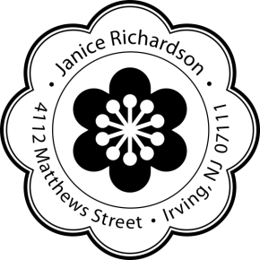 Bold Flower Address Stamp