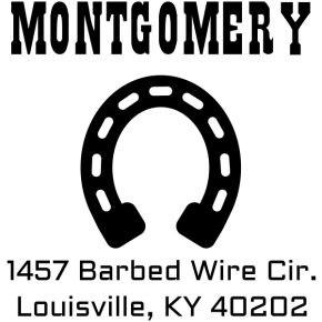 Montgomery Horseshoe Return Address Stamp