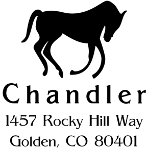 Bowing Horse Address Stamp