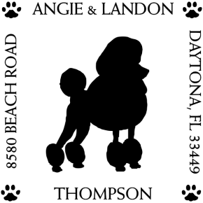 Poodle Address Stamp