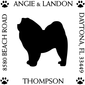 Chow Chow Dog Address Stamp