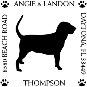 Hound Dog Address Stamp