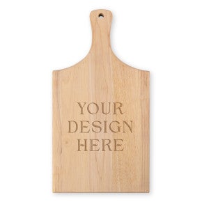 Your Design Here Maple Cutting Board on White Background