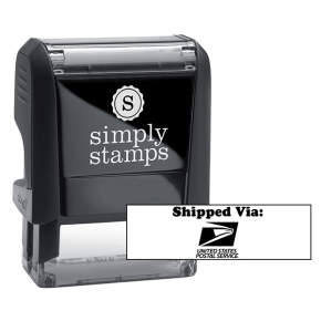 SHIPPED VIA USPS Stock Stamp