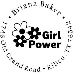 Girl Power Address Stamp