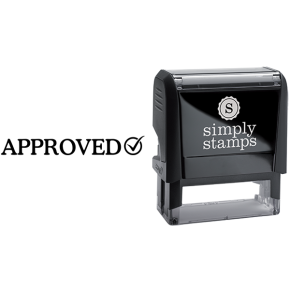 Approved with Check Mark Business Stamp