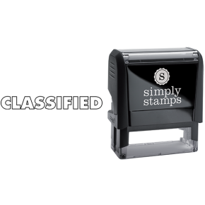 Classified in Outlined Lettering Business Stamp