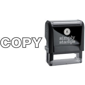 Copy in Outlined Lettering Business Stamp