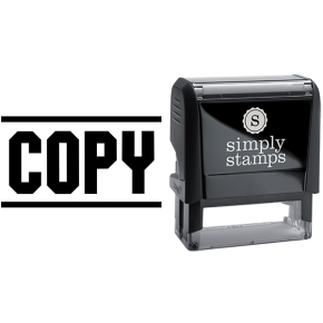 Copy in Block Lettering Business Stamp