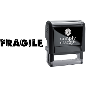 Shattered Text Fragile Business Stamp