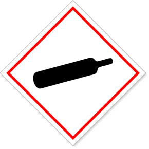 GHS Compressed Gas Cylinder Hazard Decal | 6
