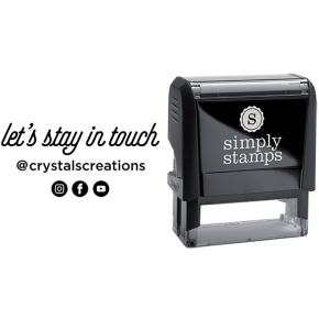 Let's Stay in Touch Custom Social Media Business Stamp
