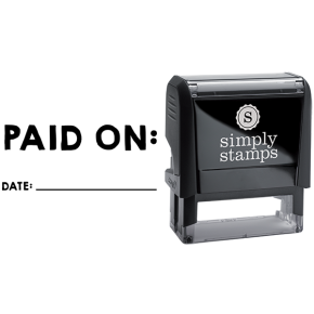 Paid on With Date Business Stamp