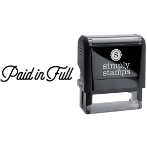 Paid in Full with Script Text Business Stamp